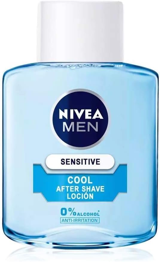 Aftershave NIVEA MEN Sensitive Cool sin alcohol, alivia la irritación