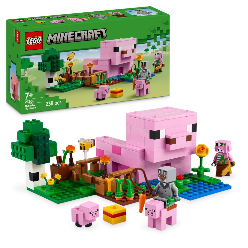 Construye tu propio refugio Minecraft con LEGO: Casa del Cerdo Bebé