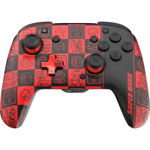 Mando inalámbrico rojo con luz nocturna para Switch y Switch 2