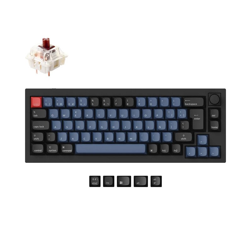 Teclado Keychron Q2 QMK ISO-ES 65% de aluminio, RGB y hot-swap con switches Brown o Red