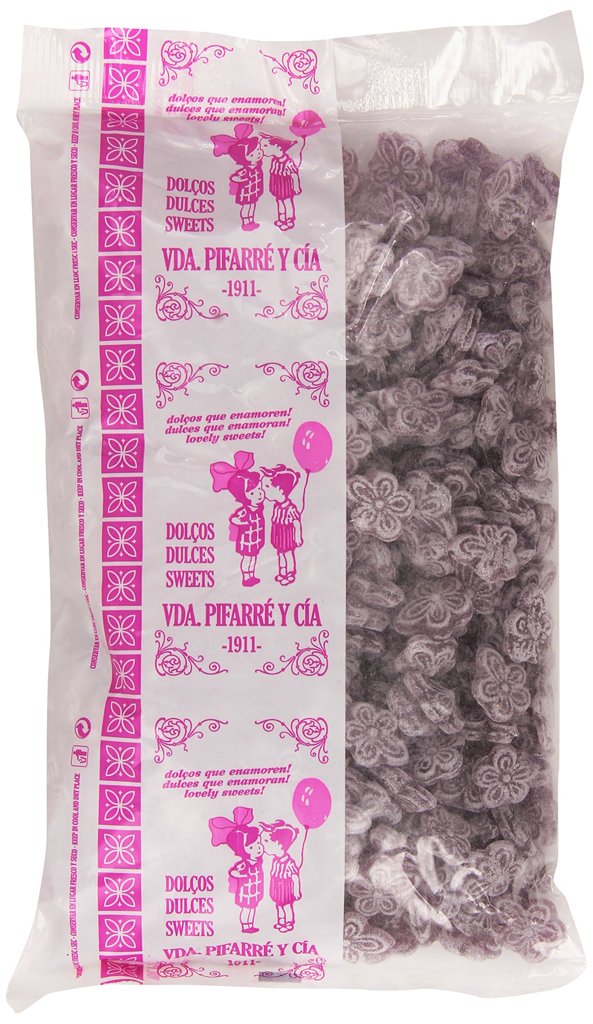 Caramelos violetas 1 kg con 45 % de descuento