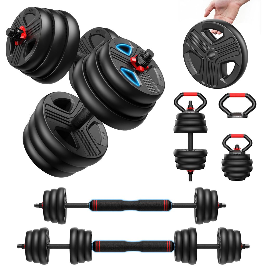Entrena en casa con el set 5‑en‑1 de pesas ajustables
