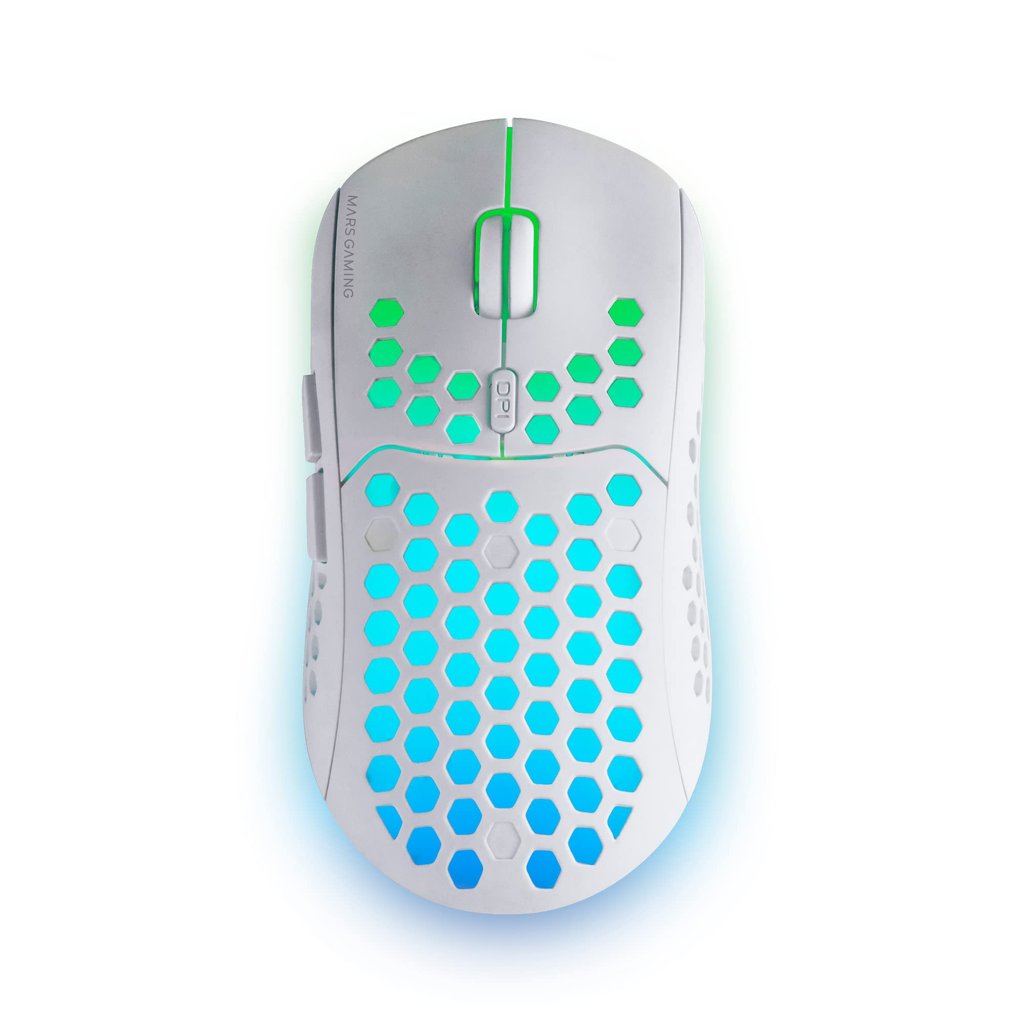 Ratón inalámbrico ultraligero Mars Gaming MMW3 con RGB y sensor 3200 dpi