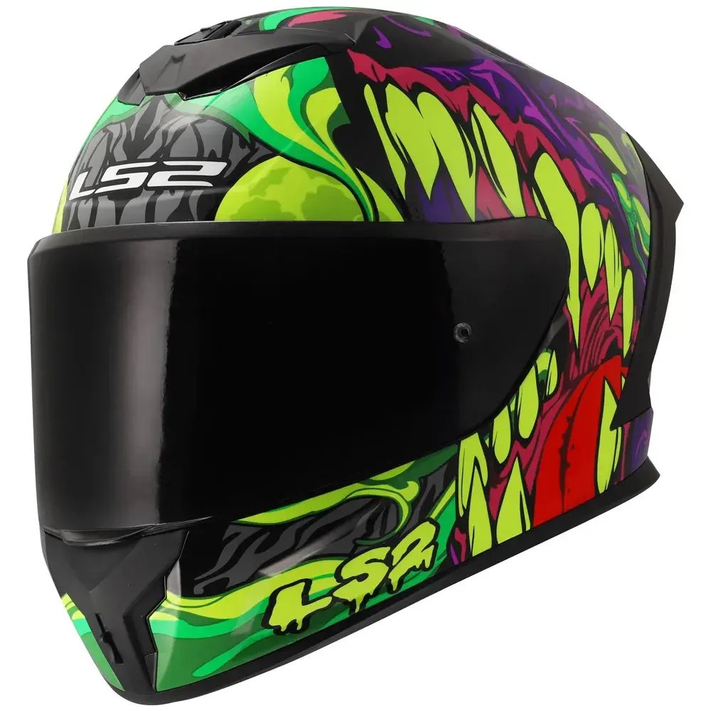 Casco LS2 Rapid III LYCANT – estilo verde y lila, talla S‑XL