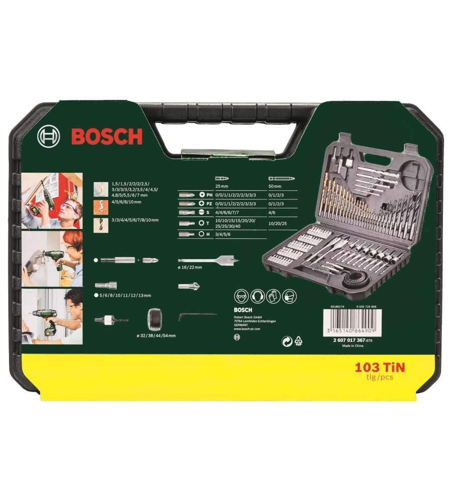 Set de 103 piezas Bosch Professional en titanio: todo para tu taller