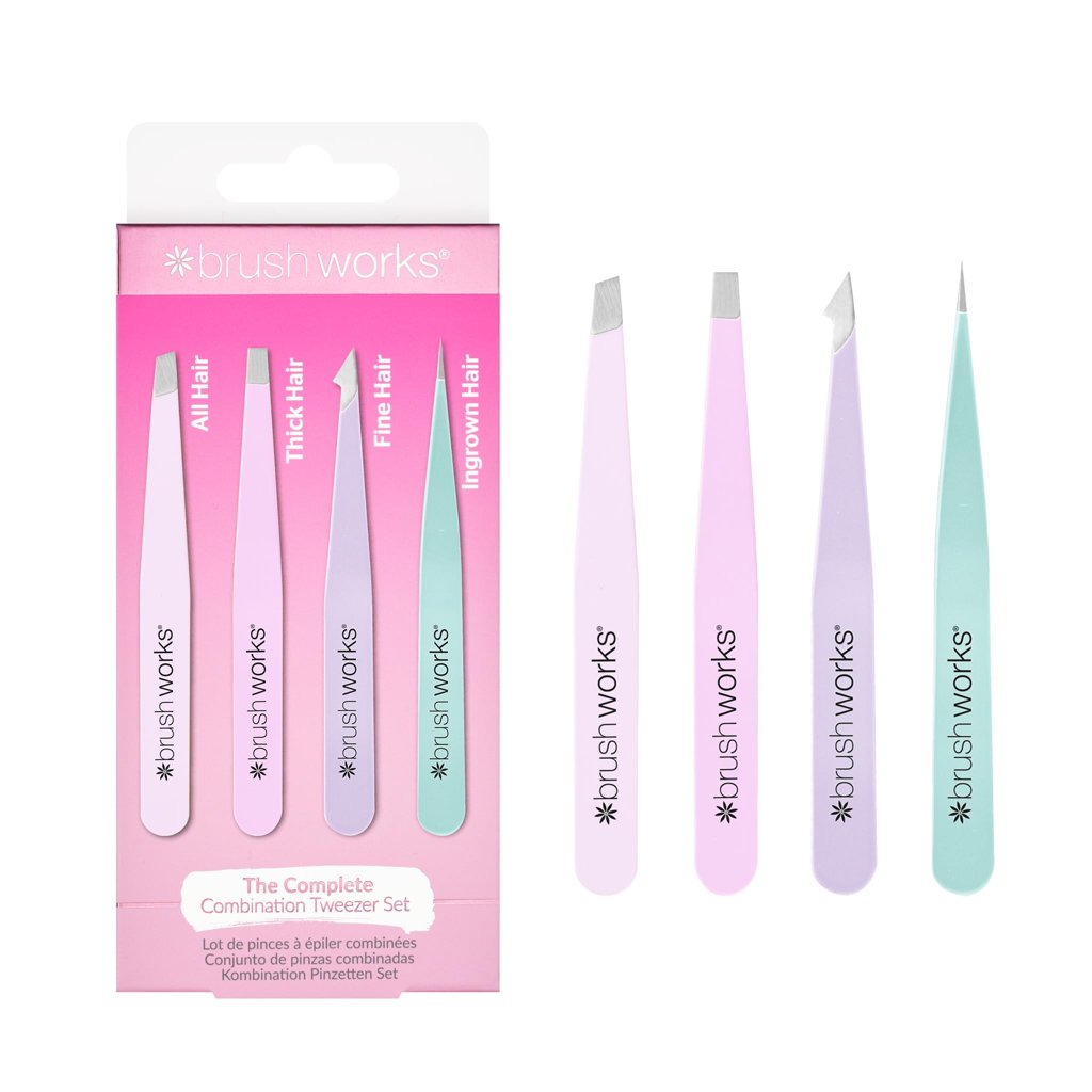 Set de 4 Pinzas Brushworks en tonos pastel – Precisión y estilo