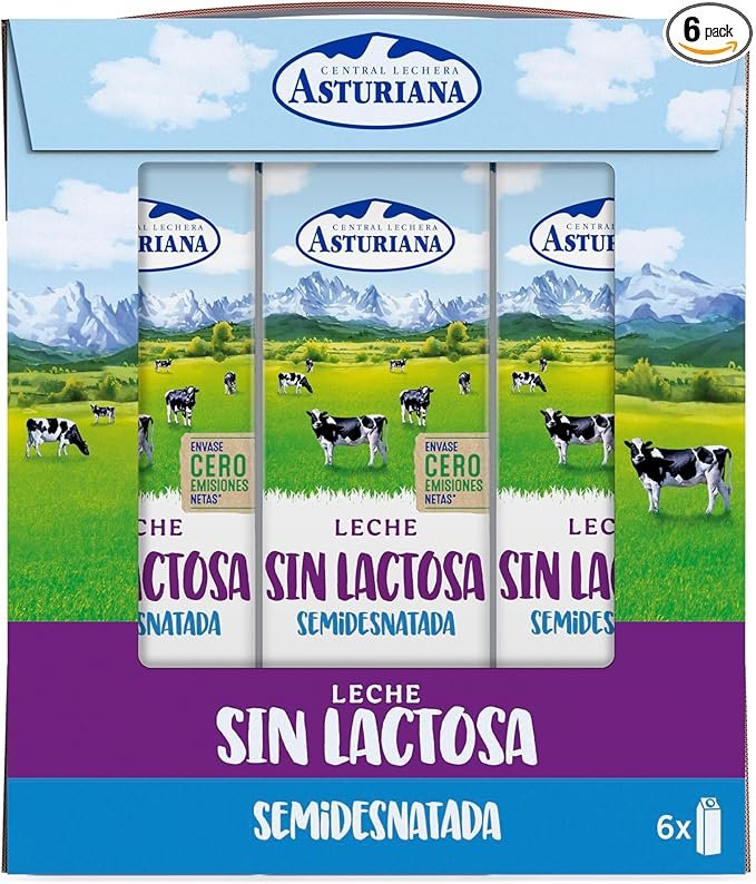 Leche sin lactosa semidesnatada 6×1 L: ligera y deliciosa