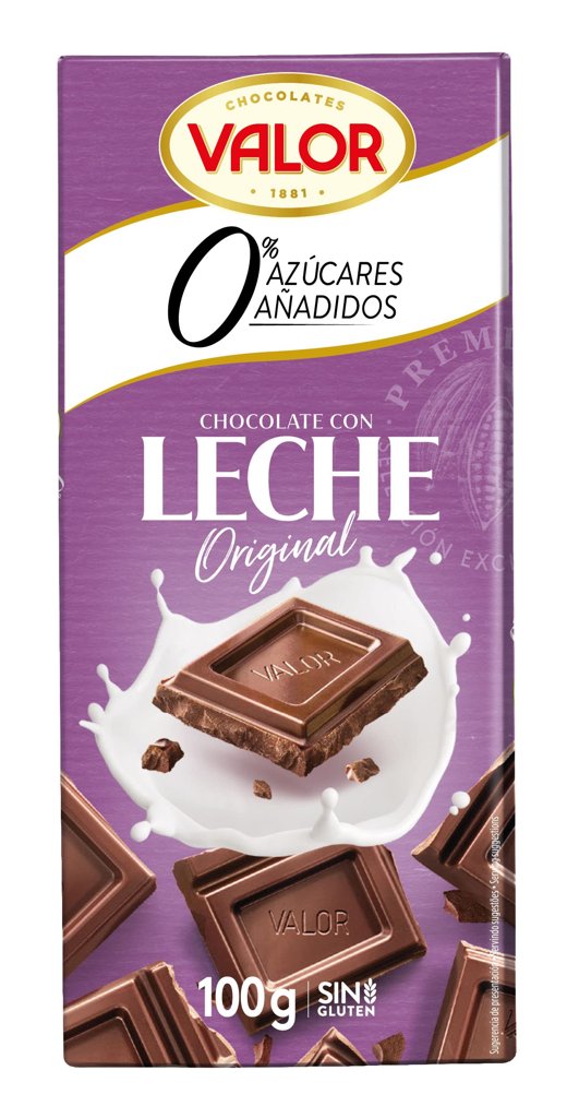2 Tabletas de chocolate VALOR Sin Azúcares Añadidos, 100 g