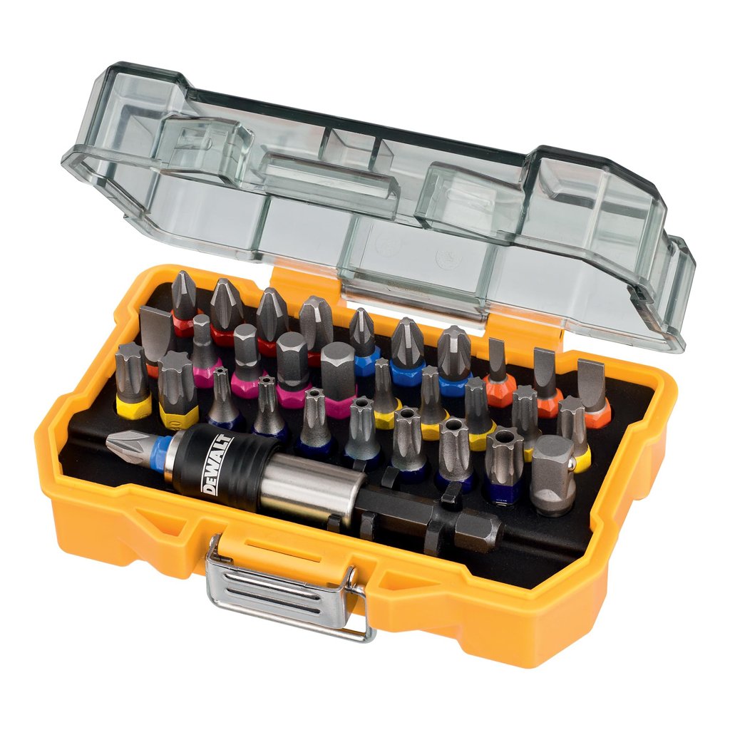 Set de 32 puntas de atornillar DEWALT en estuche compacto