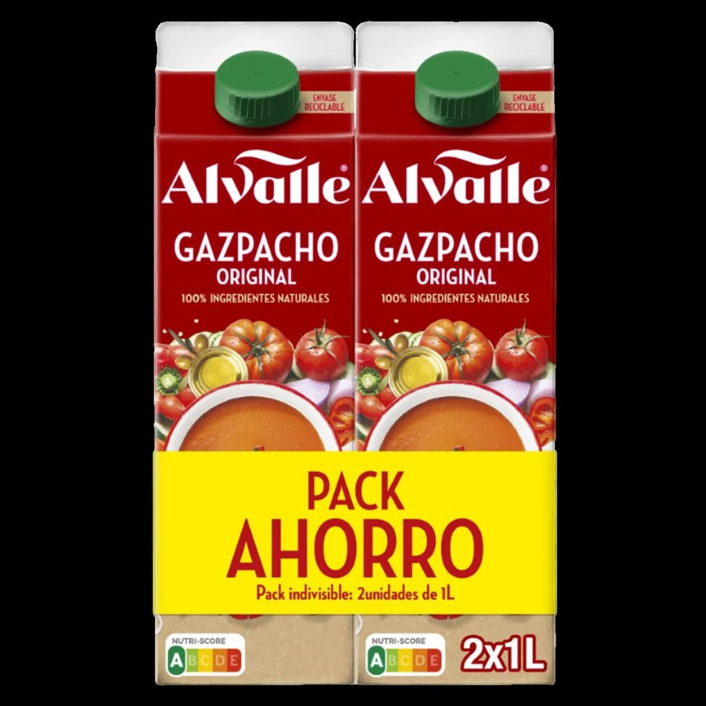 Alvalle Gazpacho Suave 2 L – Pack Dúo a Precio Irresistible