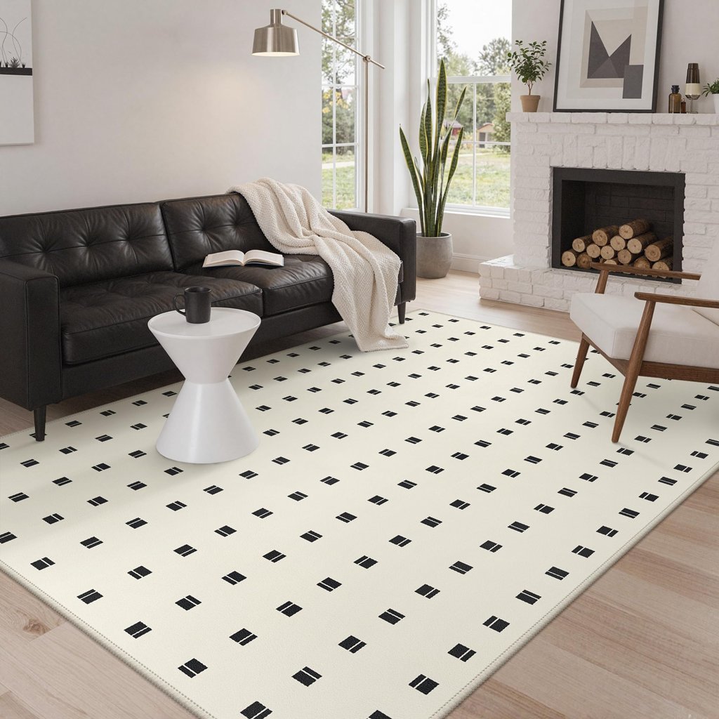 Alfombra grande antideslizante 160x230 cm – estilo y seguridad