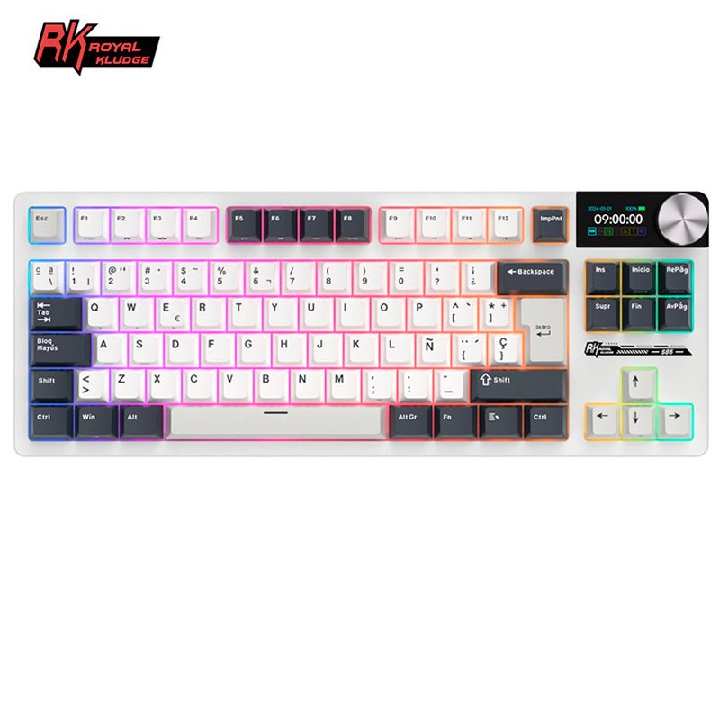 Teclado inalámbrico RGB para Mac y Windows con switches hot‑swap