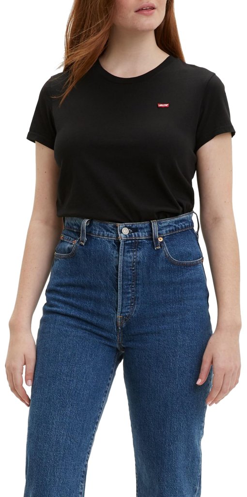Levi’s Perfect Tee mujer en negro mineral: estilo y comodidad