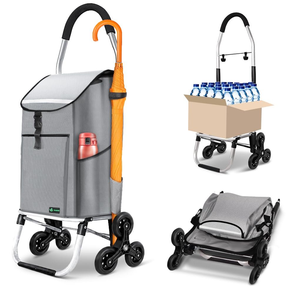 Carrito plegable de aluminio 58 L: compra sin esfuerzo