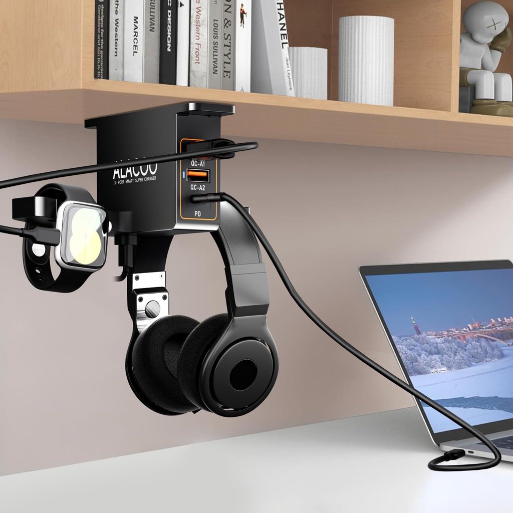 Soporte con carga rápida 20W PD para tus auriculares