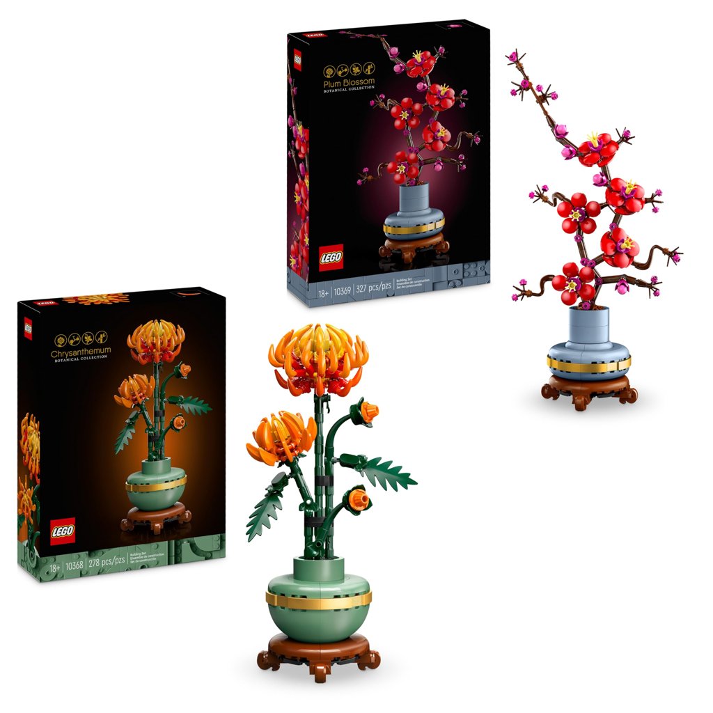 Pack LEGO Icons: Flor de Ciruelo + Crisantemo