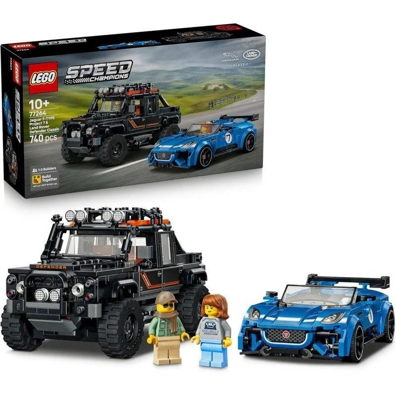 LEGO Speed Champions Jaguar Project 7 y Land Rover Defender 77264 740 piezas