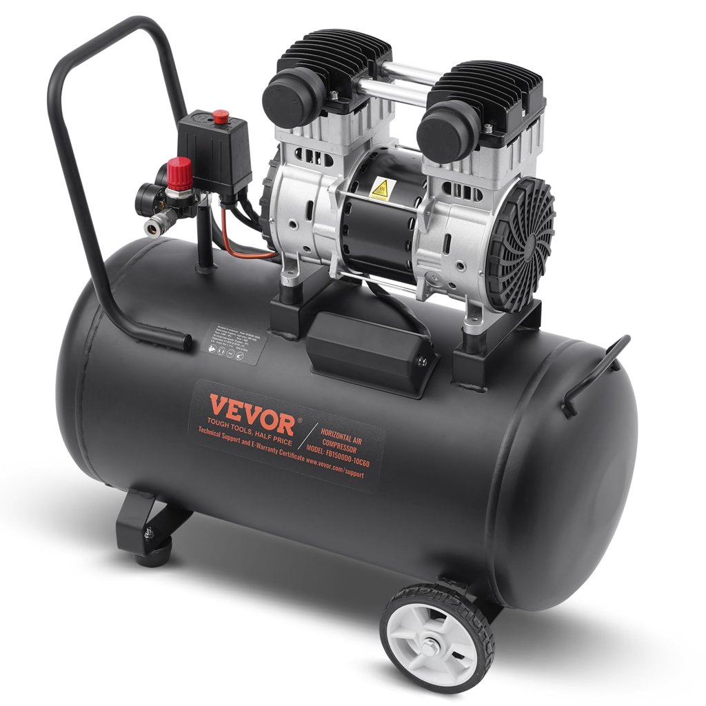 Compresor de aire sin aceite VEVOR 60 L: potencia y silencio
