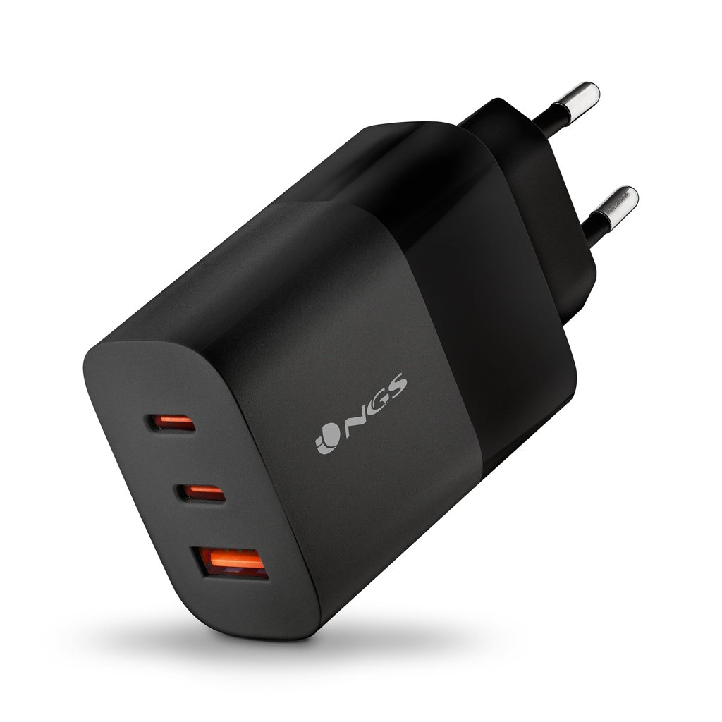 Cargador de Pared NGS Bud 65W: potencia y versatilidad en 3 puertos