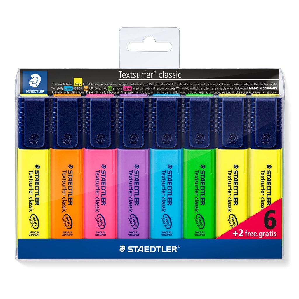 3 paquetes STAEDTLER Textsurfer Classic 364 Subrayadores