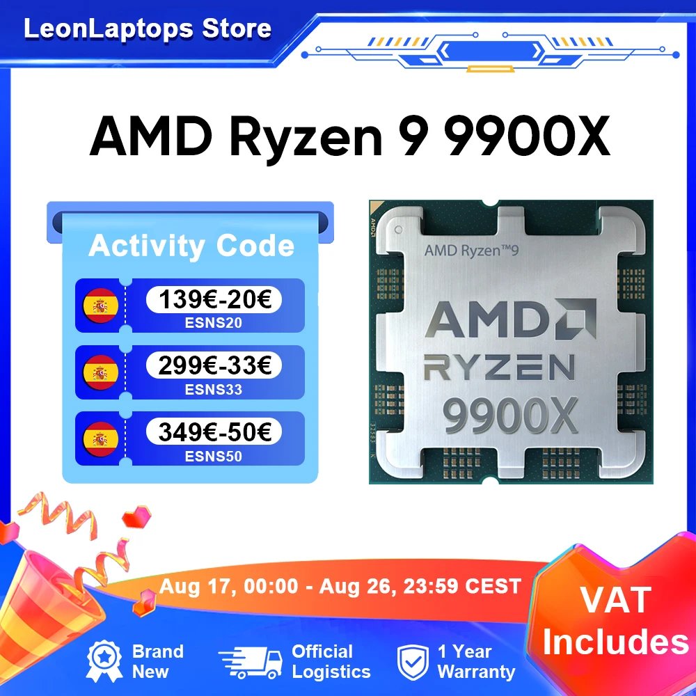 AMD Ryzen 9 9900X a precio mínimo histórico