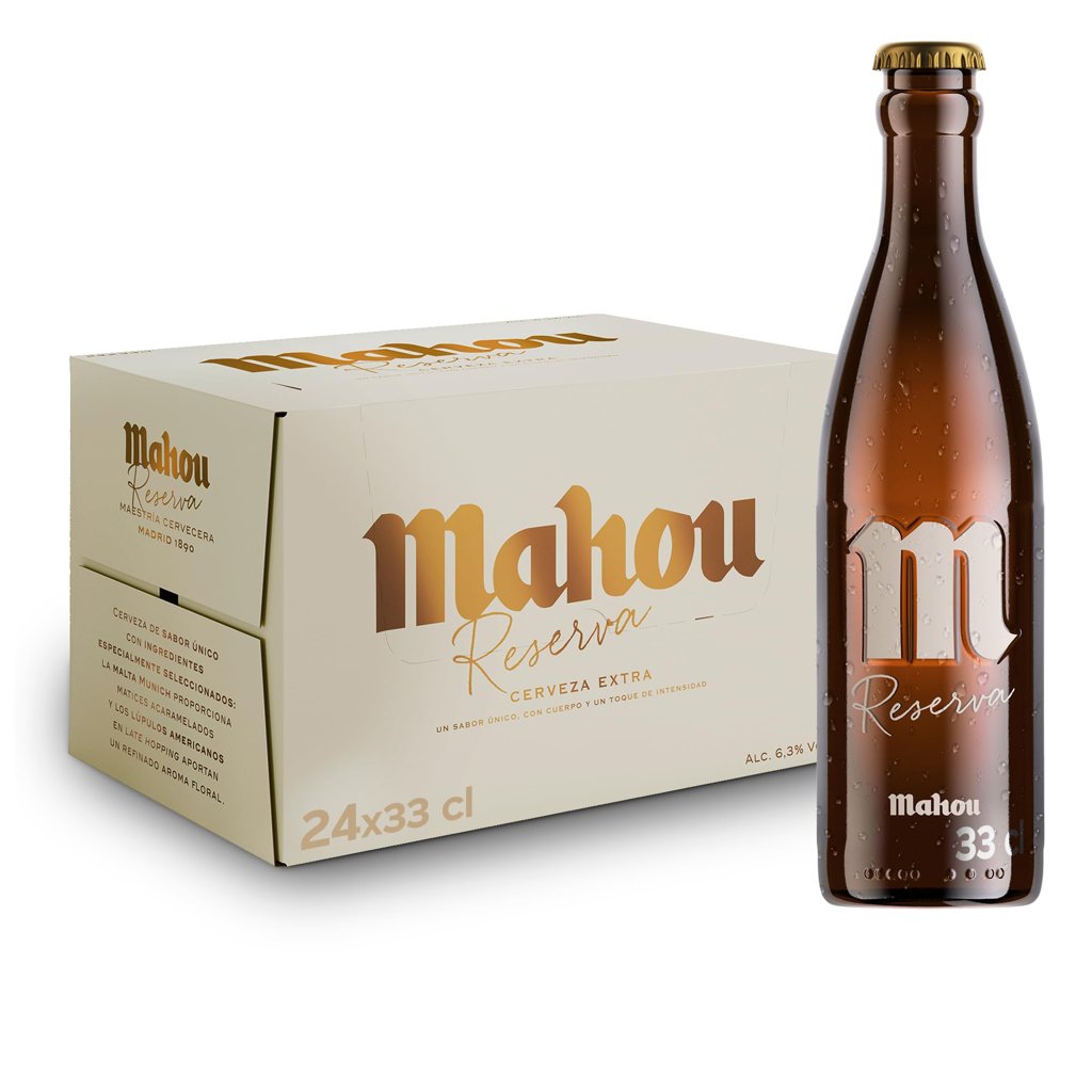 Cerveza Mahou al 39% de descuento