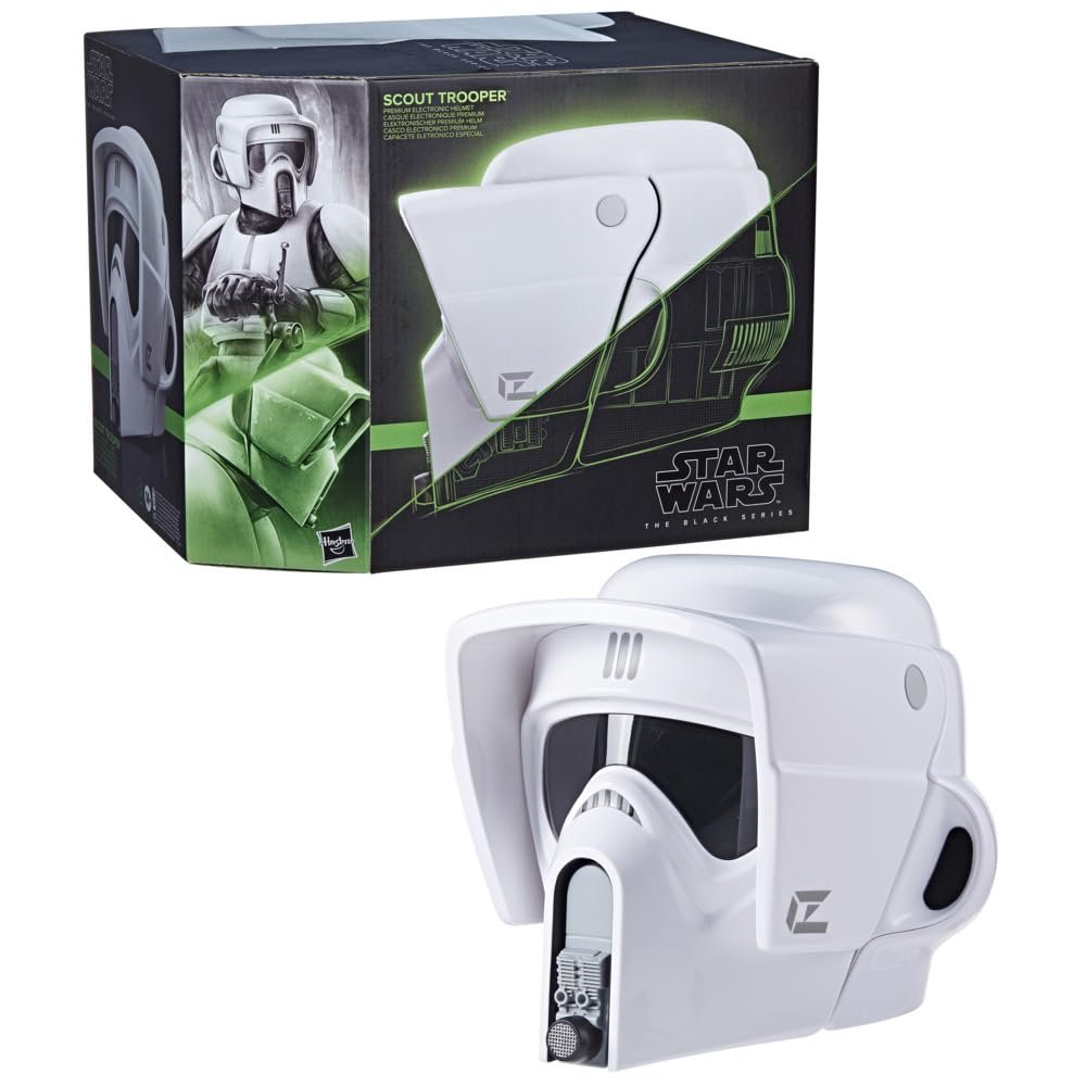 Casco electrónico Scout Trooper de Star Wars: detalle a escala real