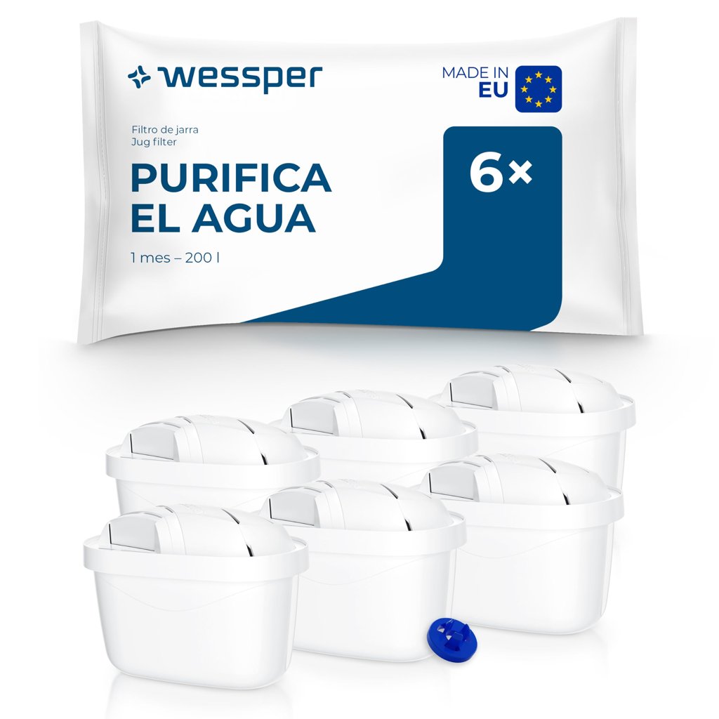 Pack de 6 filtros Wessper de carbón activo – como nuevos