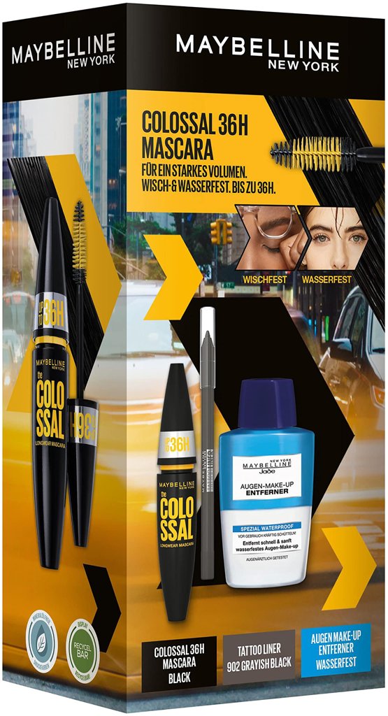 Kit de Ojos Maybelline: máscara, delineador y desmaquillante