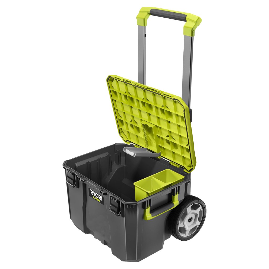 Ryobi - Caja de herramientas con ruedas (66,5 L) - Syteme LINK - RSL201