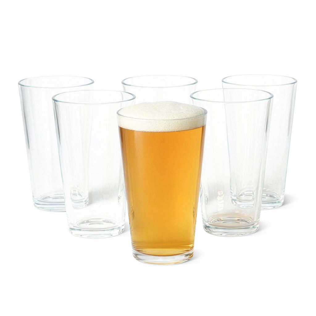 Set de 6 vasos de pinta de 455 ml – Amazon Basics