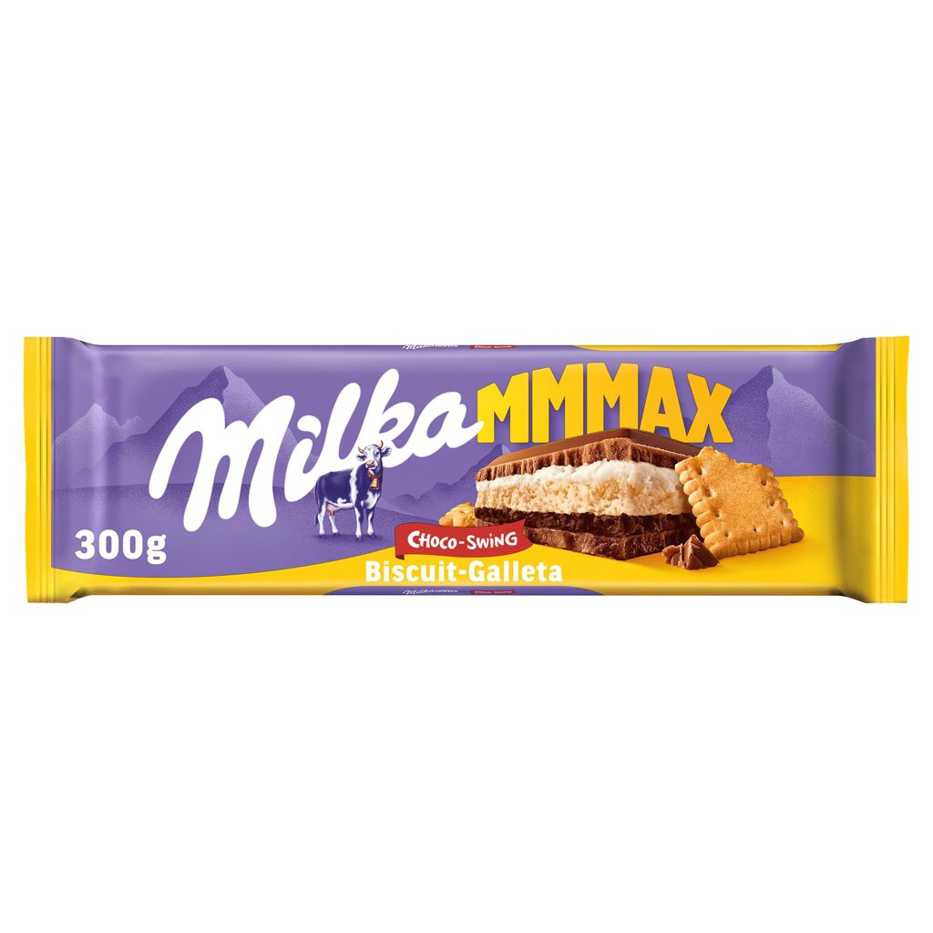 Milka MMMAX Choco Swing 300 g: chocolate con galleta y cacao