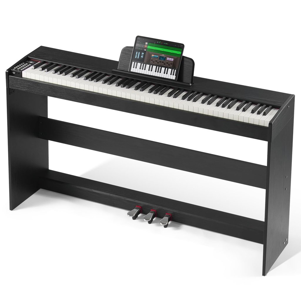 Piano digital VEVOR de 88 teclas ponderadas con altavoces y ritmos