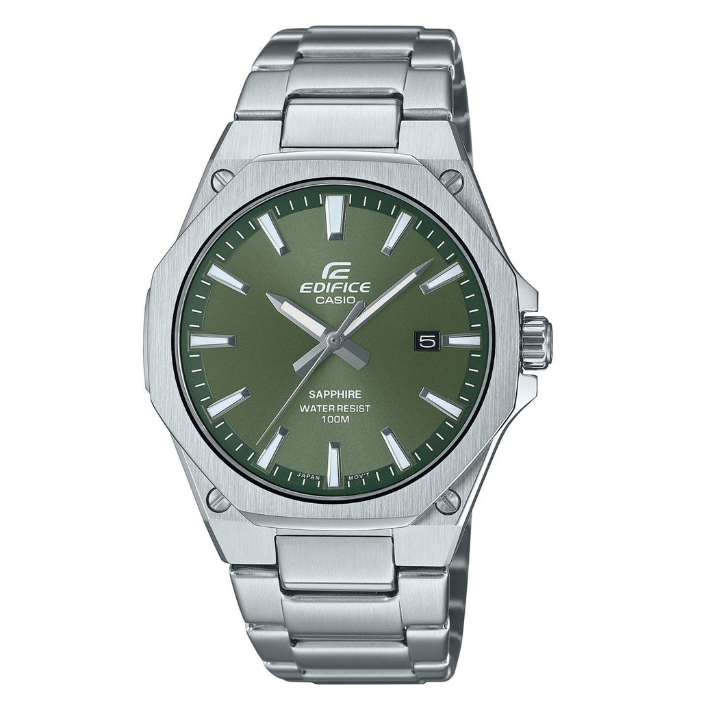 Casio Edifice EFR‑S108D‑3AVUEF: elegancia verde con esfera de zafiro