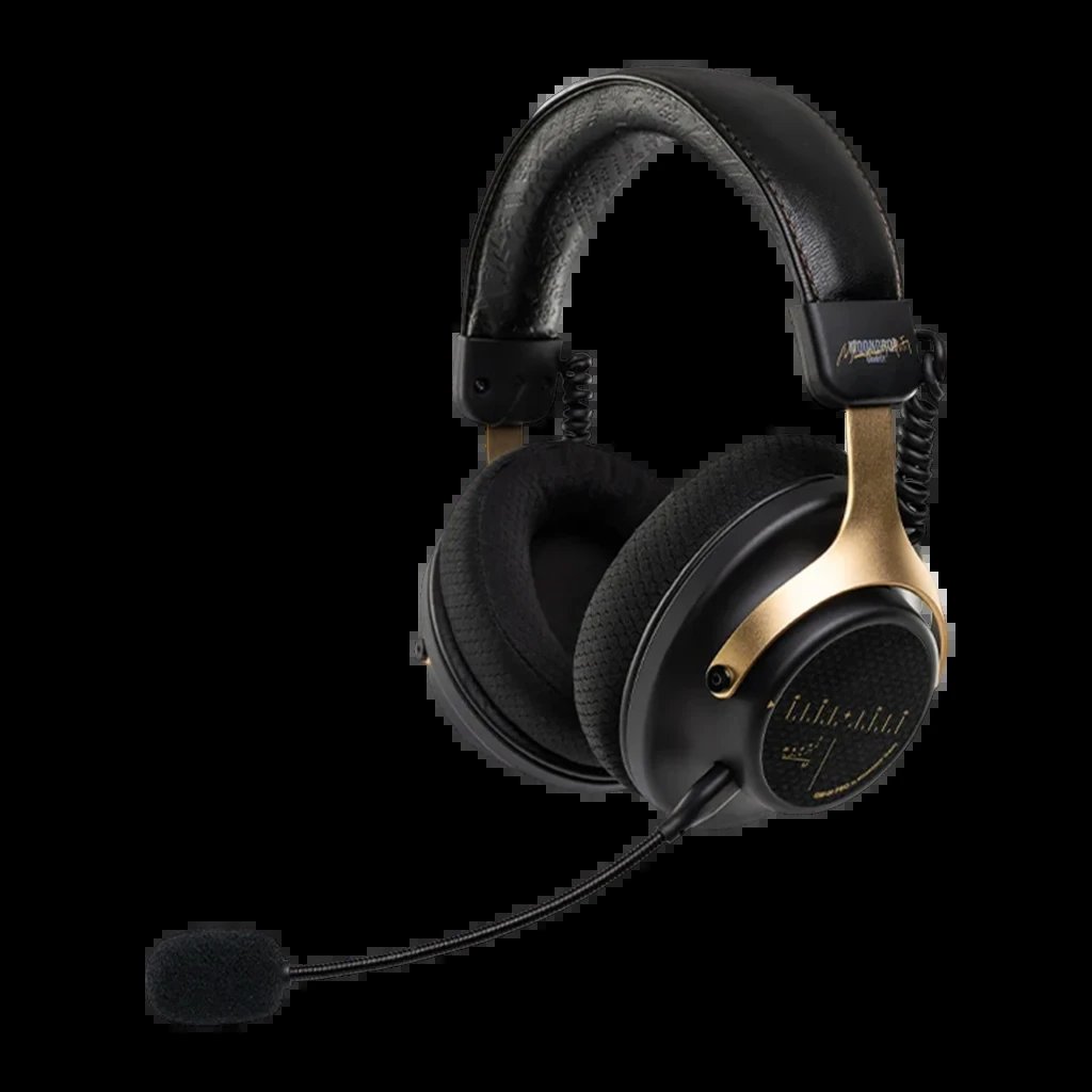 Auriculares Gaming Inalámbricos Moondrop GM01 Pro Negros (Quad-Mode 2.4G/BT/USB/3.5mm, Drivers 50mm Fibra Carb