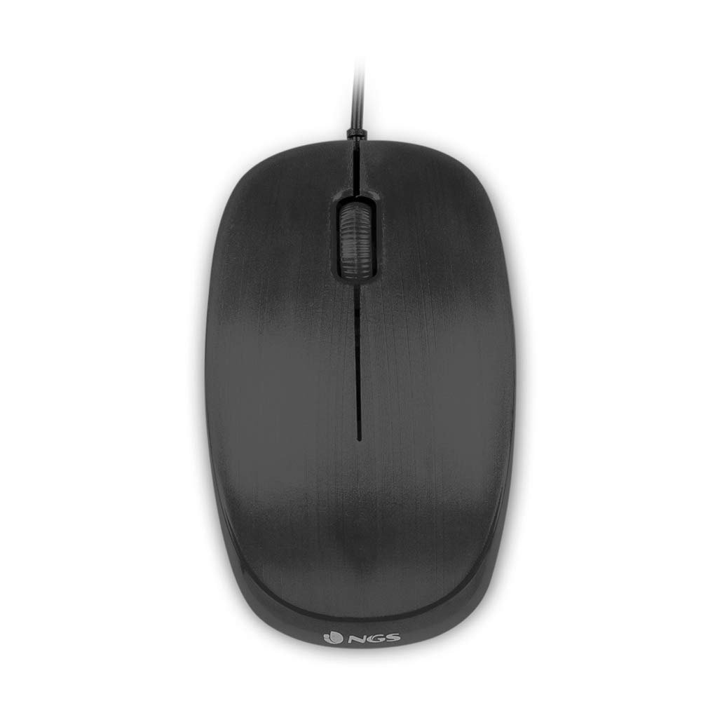 Ratón óptico NGS Flame Black, 1000 dpi y 3 botones