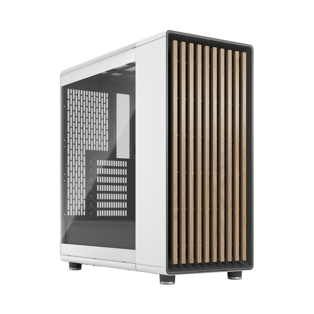 Caja Fractal Design North con frente de roble y cristal templado