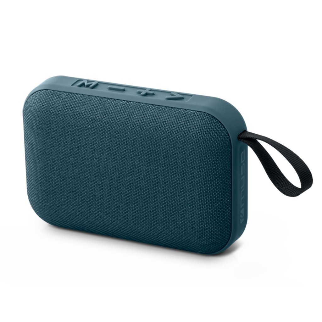 Altavoz Bluetooth MUSE en azul: sonido potente y compacto