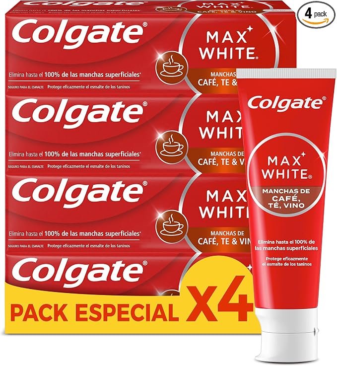 Pasta dental Max White: adiós a manchas de café y vino