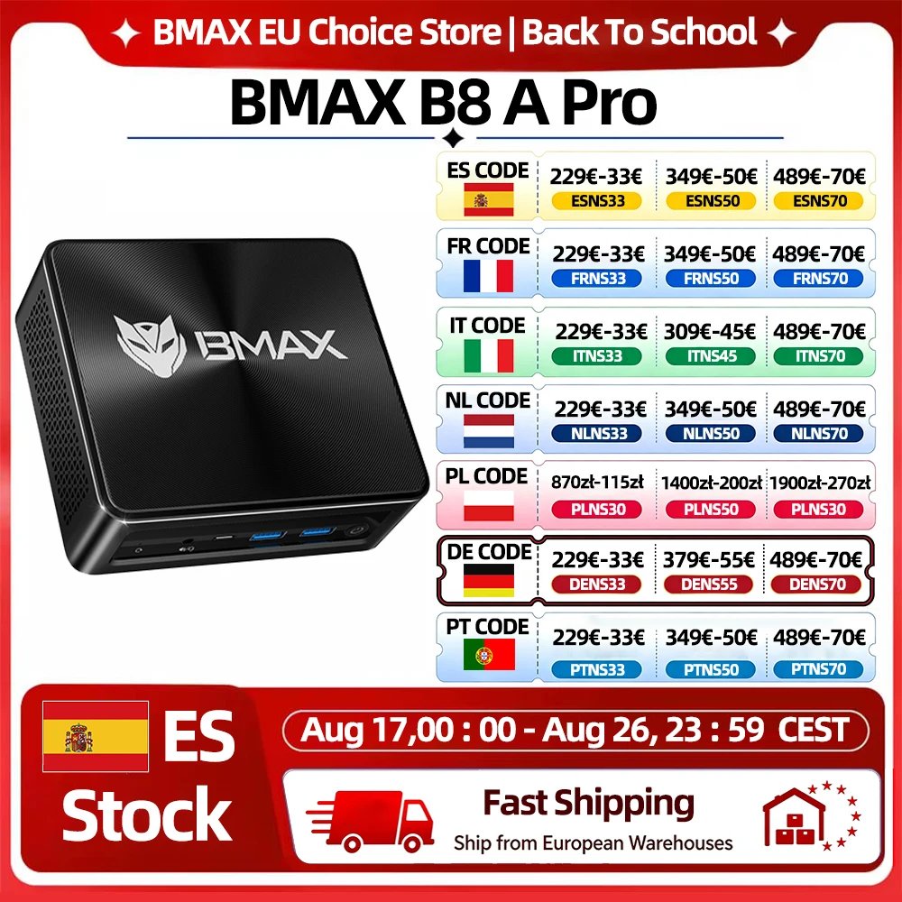 Mini PC Bmax B8 A Pro con Ryzen 7 y 16GB RAM