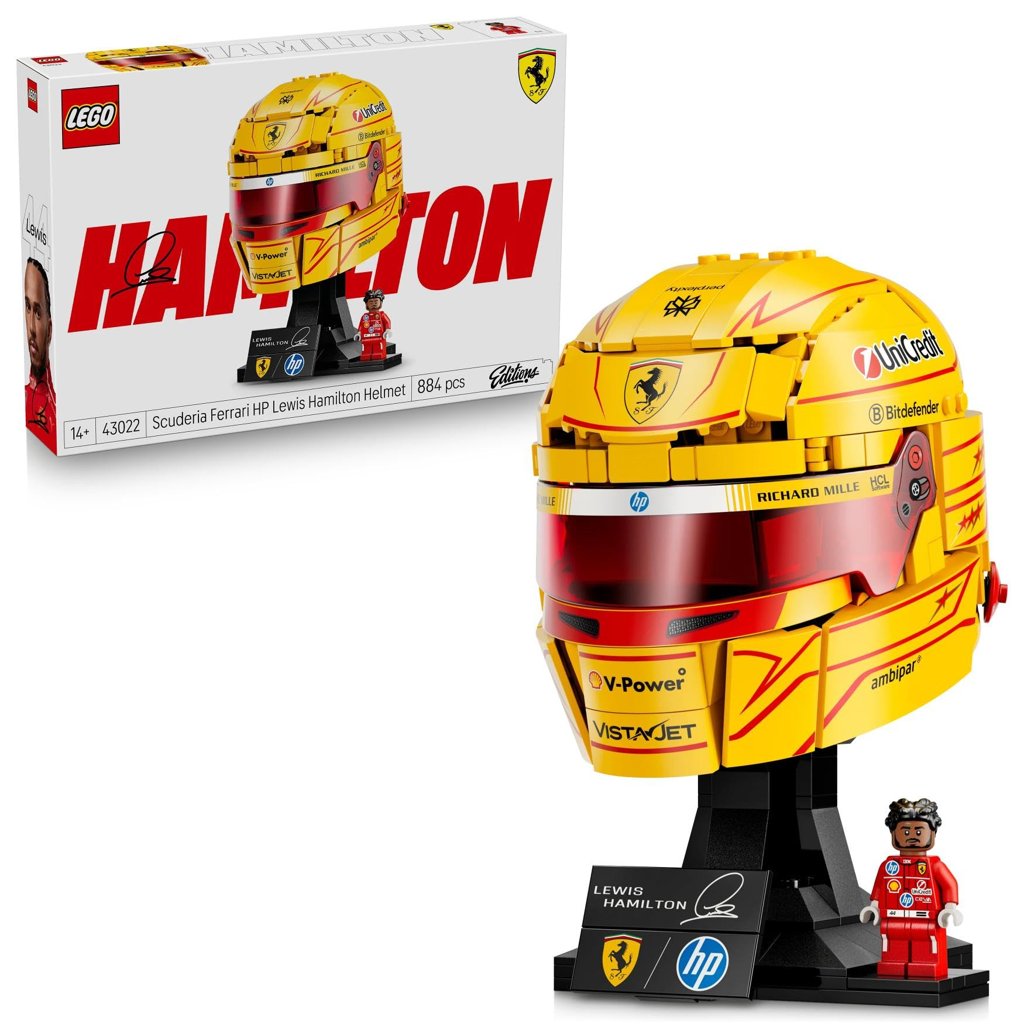 Set LEGO Scuderia Ferrari HP con casco de Lewis Hamilton – coleccionista