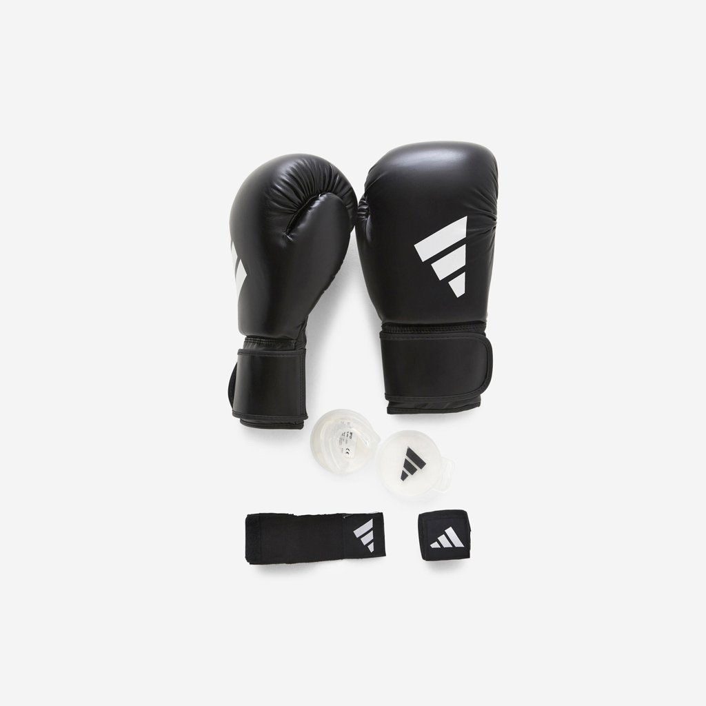 Adidas Kit de Boxeo V2 · Guantes + Vendas + Protector Bucal · 8 a 14 oz