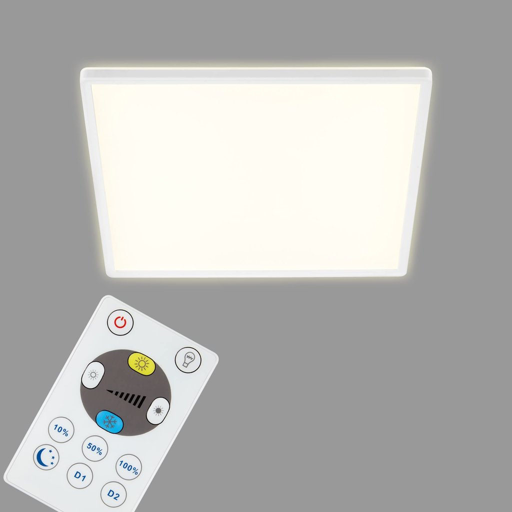 Lámpara LED de techo regulable 42x42 cm – luz a medida