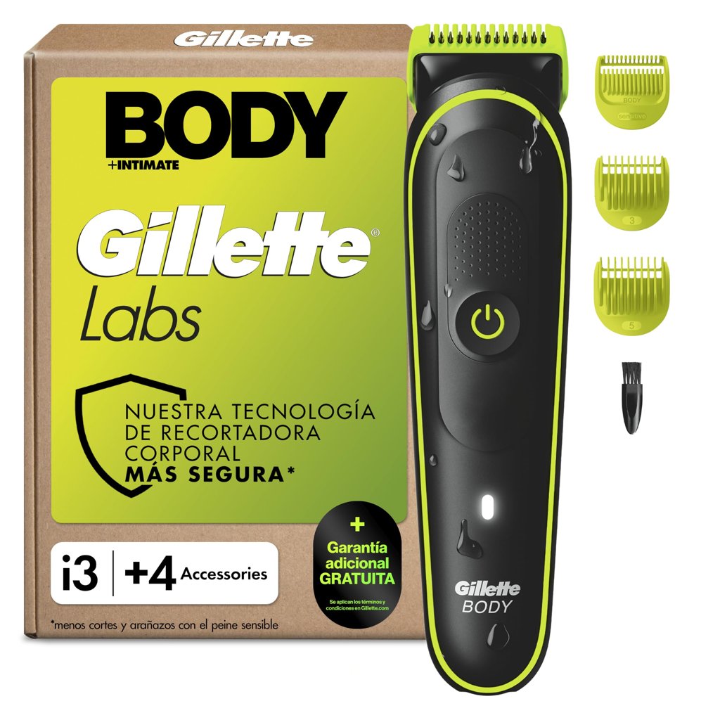 GilletteLabs i3: Afeitadora corporal e íntima resistente al agua