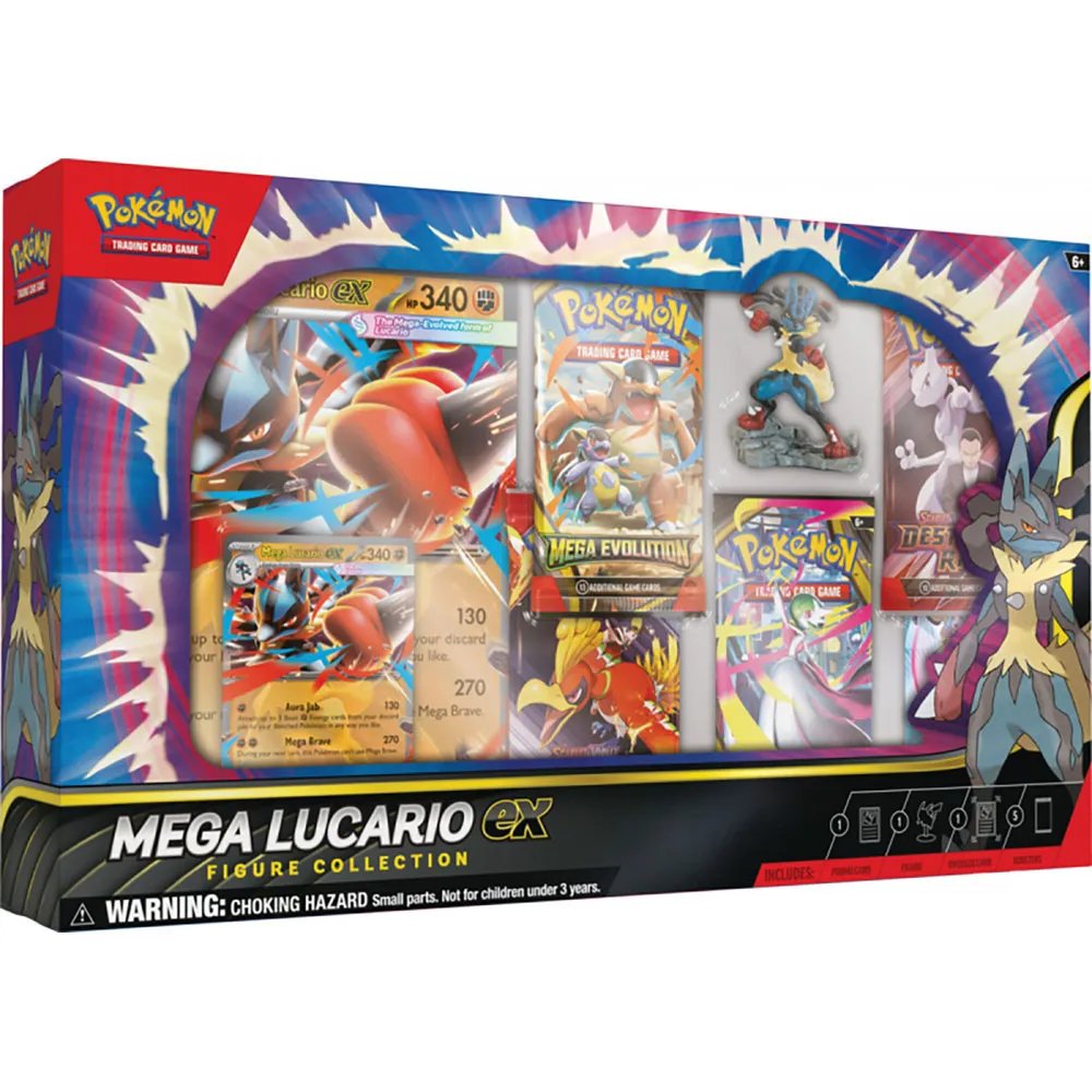 Mega Lucario EX de Pokémon: carta coleccionable + figura a precio de rebaja