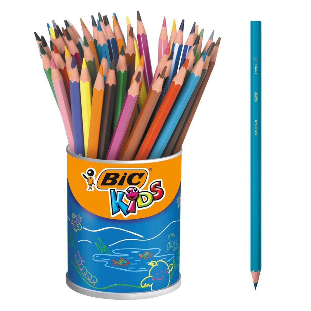 BIC Kids Evolution - Lápices de colores (60 unidades)