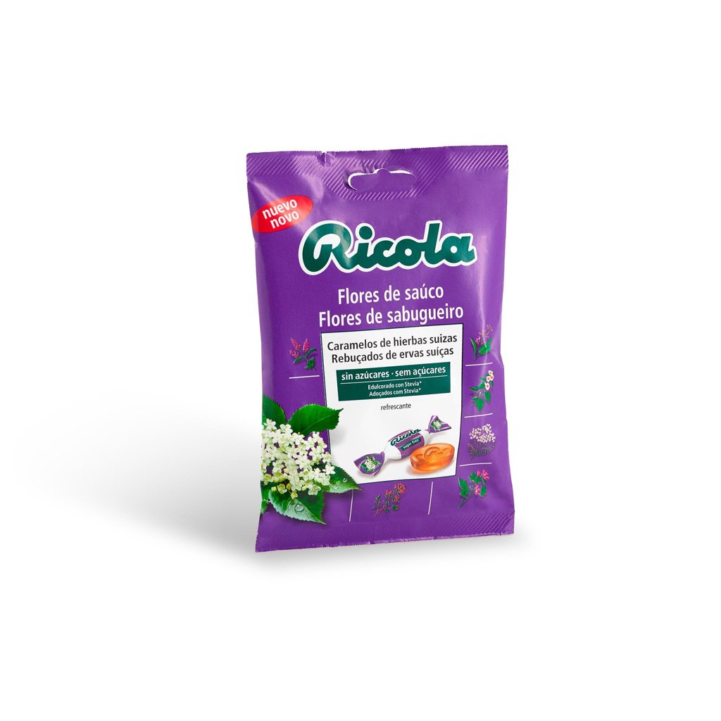 2 x Ricola - Flor de Saúco, Caramelos Duros Sin Azúcar, 70 g (4 x 5'29€)