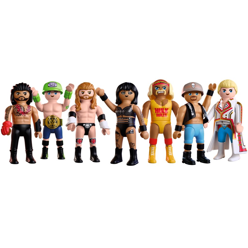 Set PLAYMOBIL WWE con los íconos del ring: Hogan, Austin y más