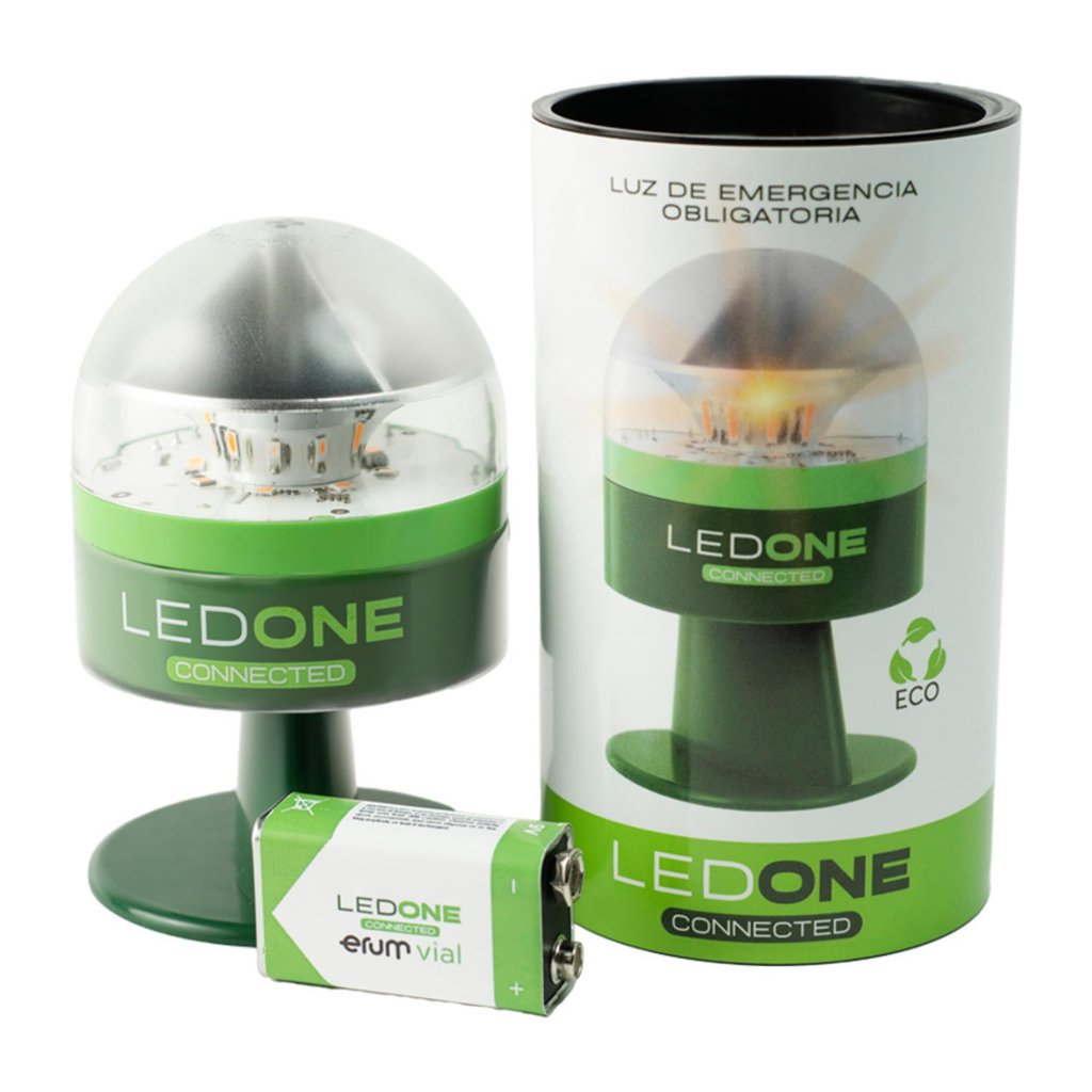 Baliza LEDONE v16 homologada DGT con geolocalizador
