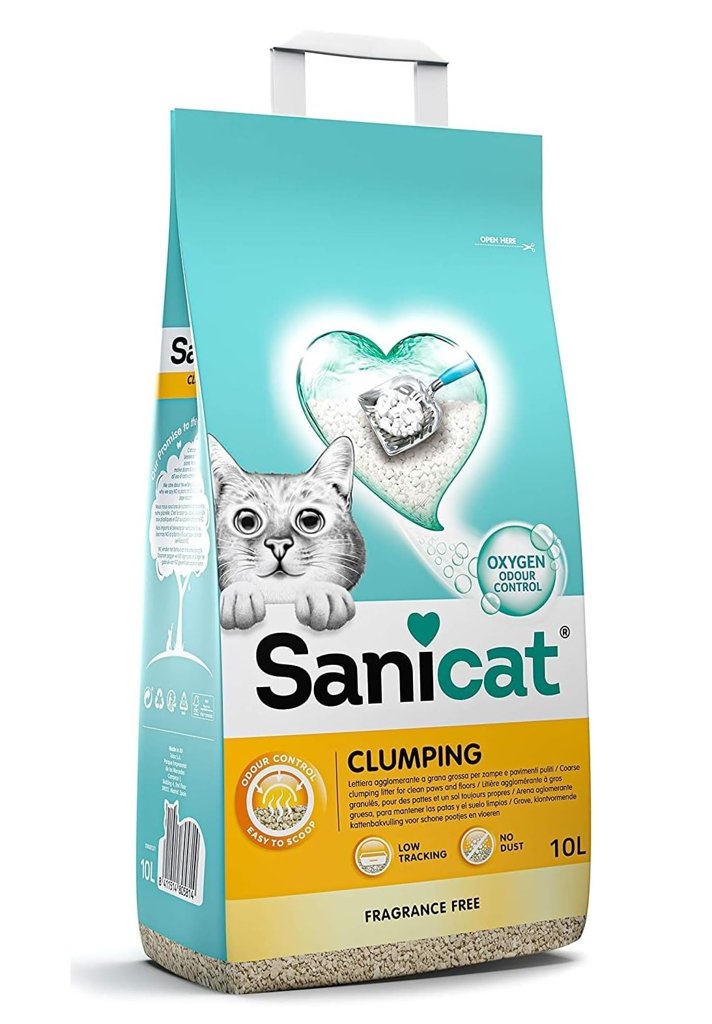 Sanicat - Arena para Gatos Aglomerante Sin Perfume 10L